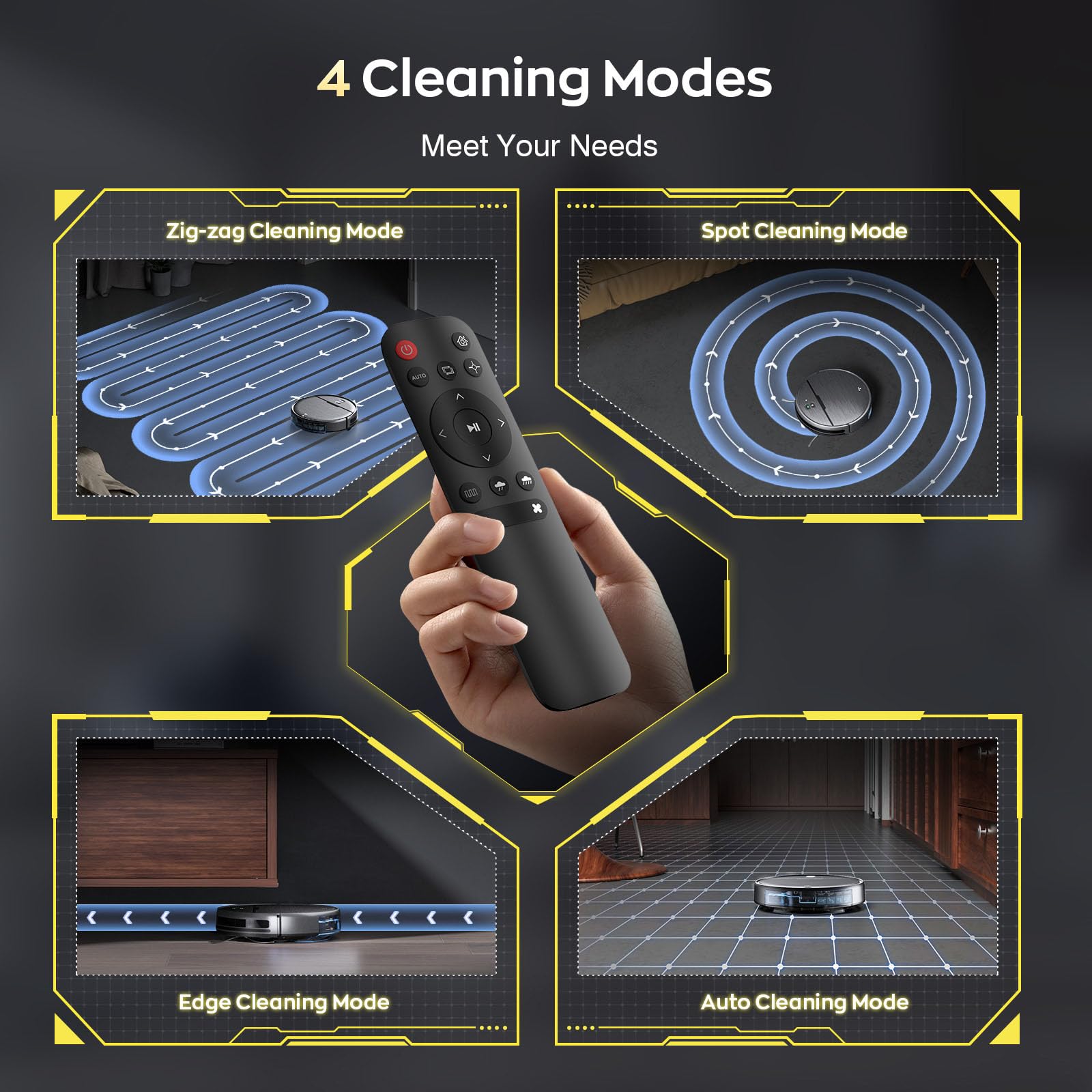 2-in-1 Robot Vacuum Mop WiFi App Self-Charging Quiet