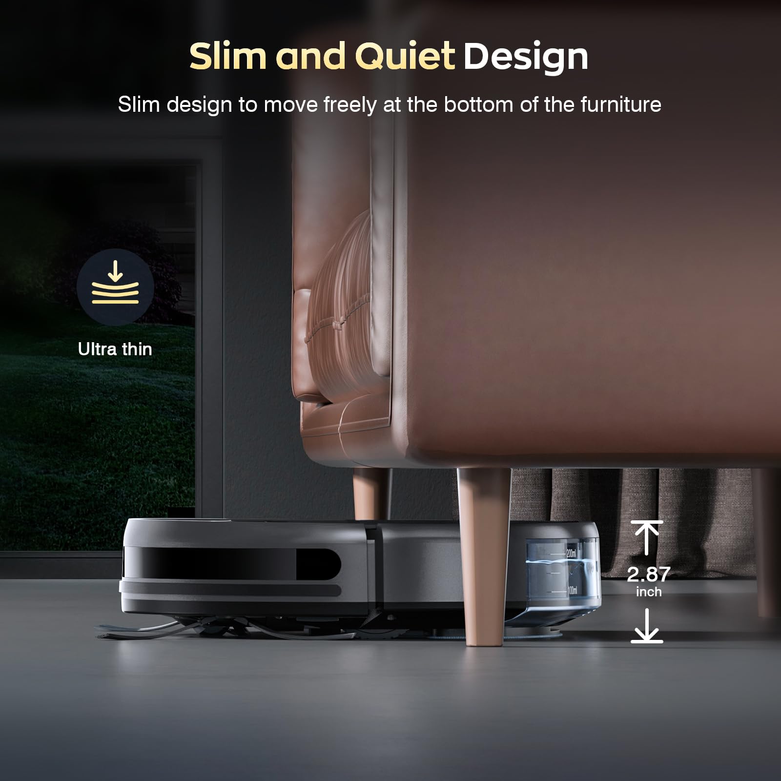 2-in-1 Robot Vacuum Mop WiFi App Self-Charging Quiet