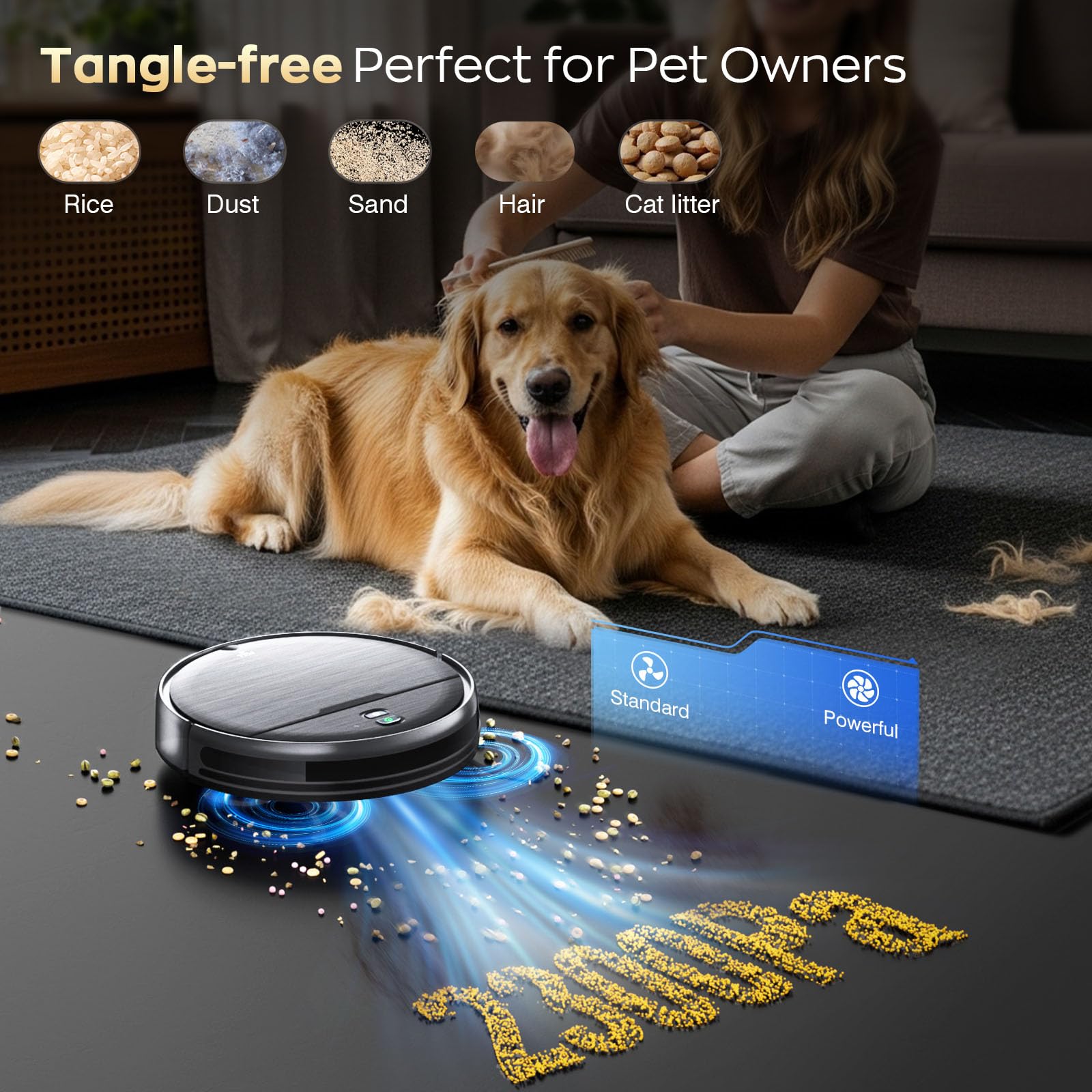2-in-1 Robot Vacuum Mop WiFi App Self-Charging Quiet